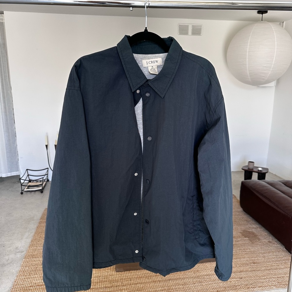 Vintage J Crew Men’s navy blue windbreaker jacket XL